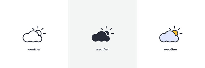 weather icon. Line, solid and filled outline colorful version, outline and filled vector sign. Idea Symbol, logo illustration. Vector graphics