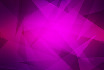 Dark Purple vector template with crystals, triangles.
