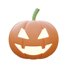 Pumpkin of Halloween Day isolated white background,3d rendering