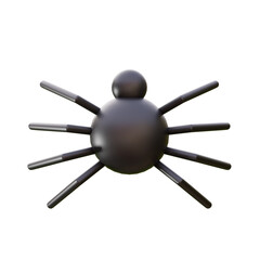 spider of Halloween Day isolated white background,3d rendering