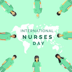 International nurses day illustration banner