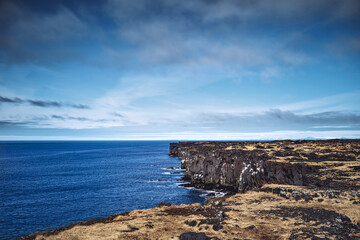 Fototapeta na wymiar Coastal cliff view in Iceland 