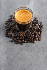 Coffee beans on background 