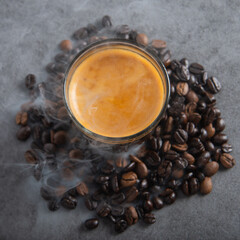 Coffee beans on background 