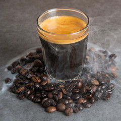 Coffee beans on background 