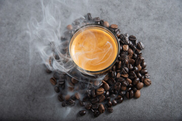 Coffee beans on background 