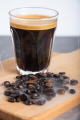 Coffee beans on background 