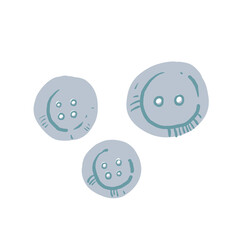 Set of gray hand drawn buttons