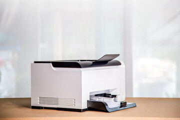 Printer, copier, scanner in office. Workplace ,photocopier machine for scanning document printing a...
