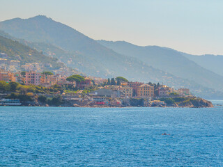 Fototapeta premium Genoa beach with sights