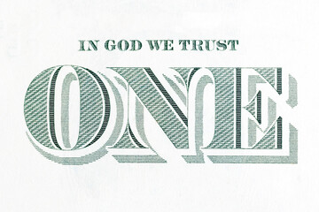 In God We Trust - inscription from the dollar bill. - obrazy, fototapety, plakaty