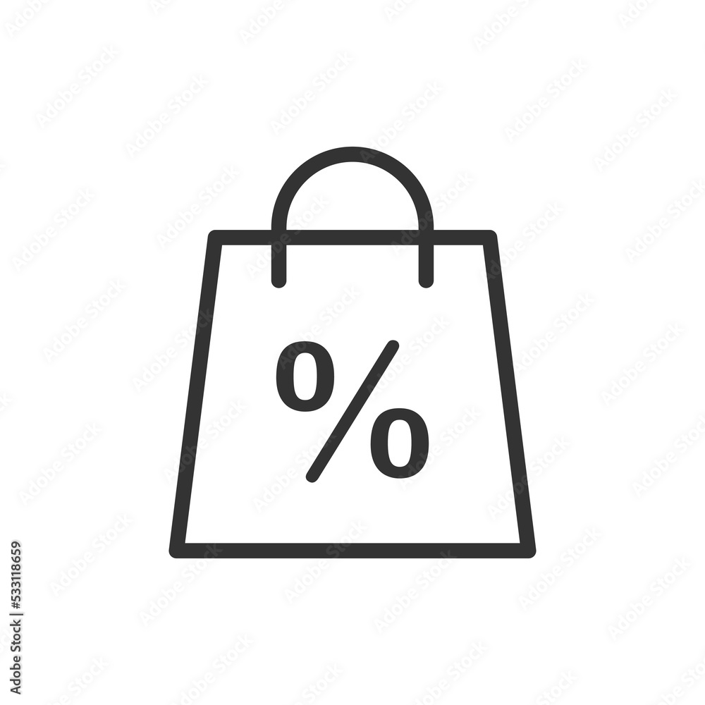 Poster discount bag outline vector icon discount bag stock vector icon for web, mobile app and ui design
