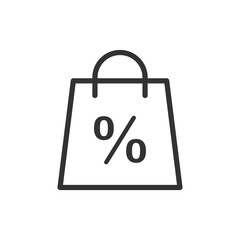 discount bag outline vector icon discount bag stock vector icon for web, mobile app and ui design