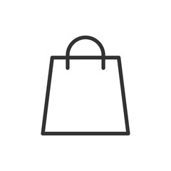 shopping bag outline vector icon shopping bag stock vector icon for web, mobile app and ui design