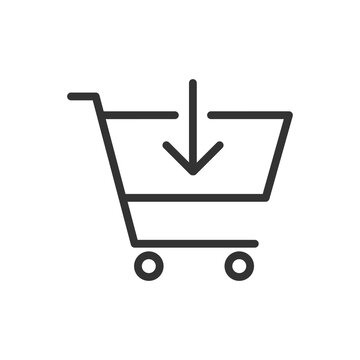 add to cart outline vector icon add to cart stock vector icon for web, mobile app and ui design