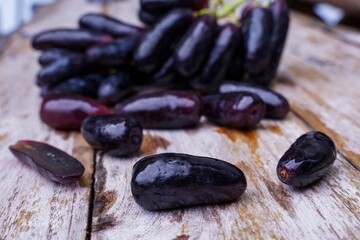 Witch grapes, moon drops, grapes or sweet sapphires picked from the garden fresh and new.  It is a seedless grape that is sweet and delicious.