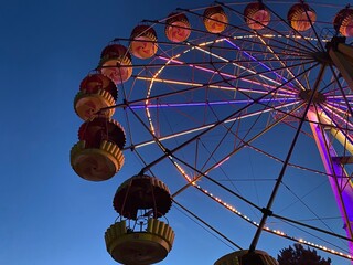 ferris wheel at night