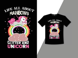 Unicorn animal eyecatching graphic T Shirt Design