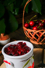 Delicious homemade cherry jam