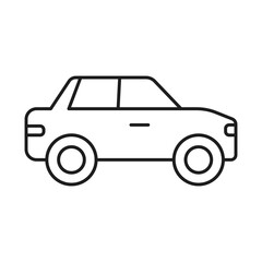 Automobile line icon. Monochrome illustration