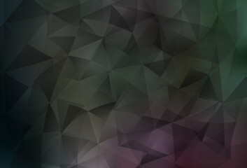 Dark Pink, Green vector layout with lines, triangles.