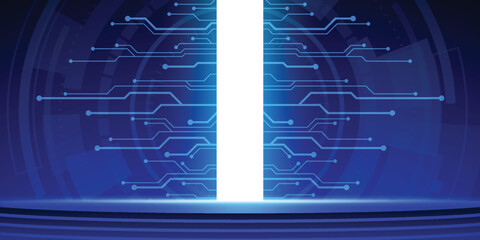 Abstract hi tech. Abstract digital background with technology. Vector abstract technology.	