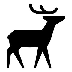 Silueta de reno aislada