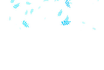 Light BLUE vector elegant template with leaves.