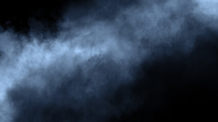 Fototapeta premium Overlays fog isolated on black background. Paranormal mystic smoke, clouds for movie scenes.