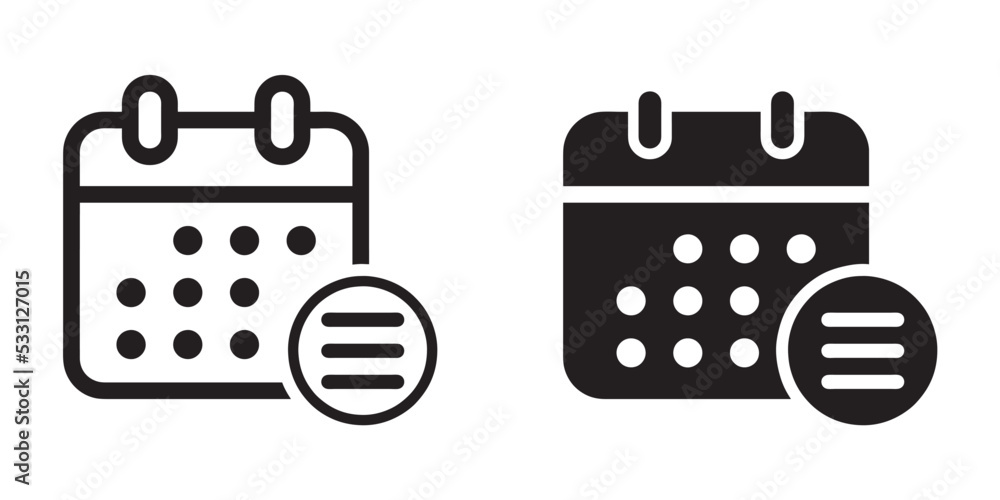 Poster ofvs154 outlinefilledvectorsign ofvs - calendar menu web vector icon . isolated transparent . naviga