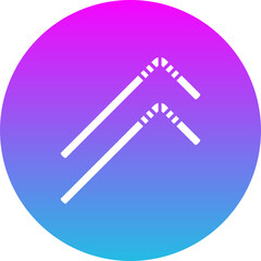 Plastic Straw Gradient Circle Glyph Inverted Icon