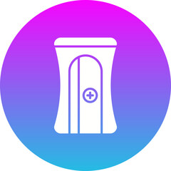 Sharpener Gradient Circle Glyph Inverted Icon