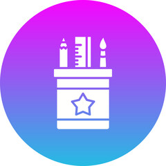 Stationary Gradient Circle Glyph Inverted Icon