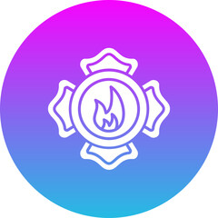 Emblem Gradient Circle Glyph Inverted Icon