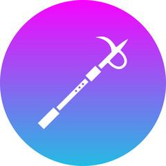 Hook Gradient Circle Glyph Inverted Icon