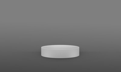 podium silver grey on gray white gradient background