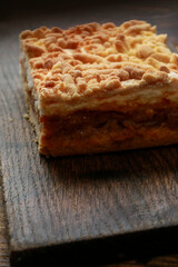 Apple pie on the table.