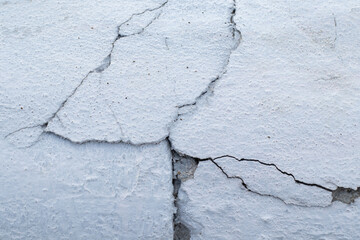 cracks on the cement floor