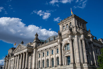 The German Reichstag building in Berlin