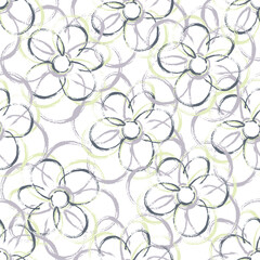 Seamless fabric of  floral Line Pattern Vector, like ornament vector. Suit for package design, wallpaper, fashion print.