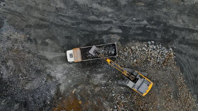 a truck working close in black dast wild