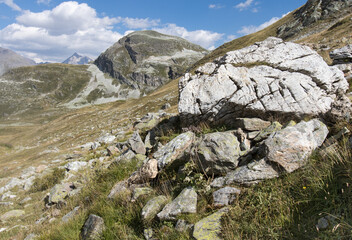 paysage alpin dans le parc national de la Vanoise en france en été