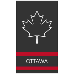 Ottawa Senators ice hockey team uniform colors. Template for presentation or infographics.