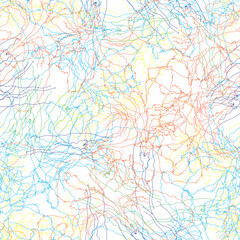 Fototapeta premium Doodles seamless pattern. Doodle lines ornamental trendy background. Rough line design.