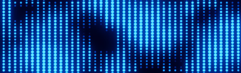 Obraz premium Abstract Blue Lights Bokeh equalizer bar Effect.Technology Particles Surface Grid.,3D model and illustration.