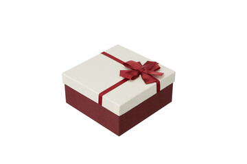 Red Gift Box Isolated on White Background