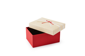 Red Gift Box Isolated on White Background