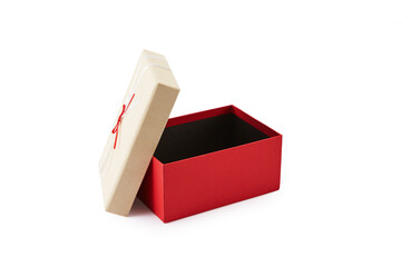 Red Gift Box Isolated on White Background