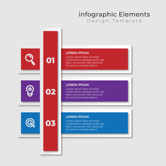 vector template infographics colored composite parts for presentations, advertising