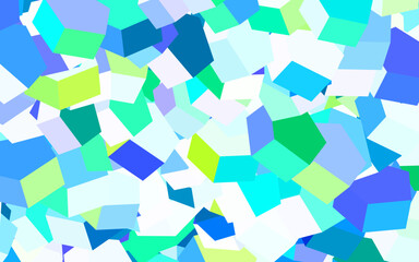 Light Multicolor vector background with hexagons.